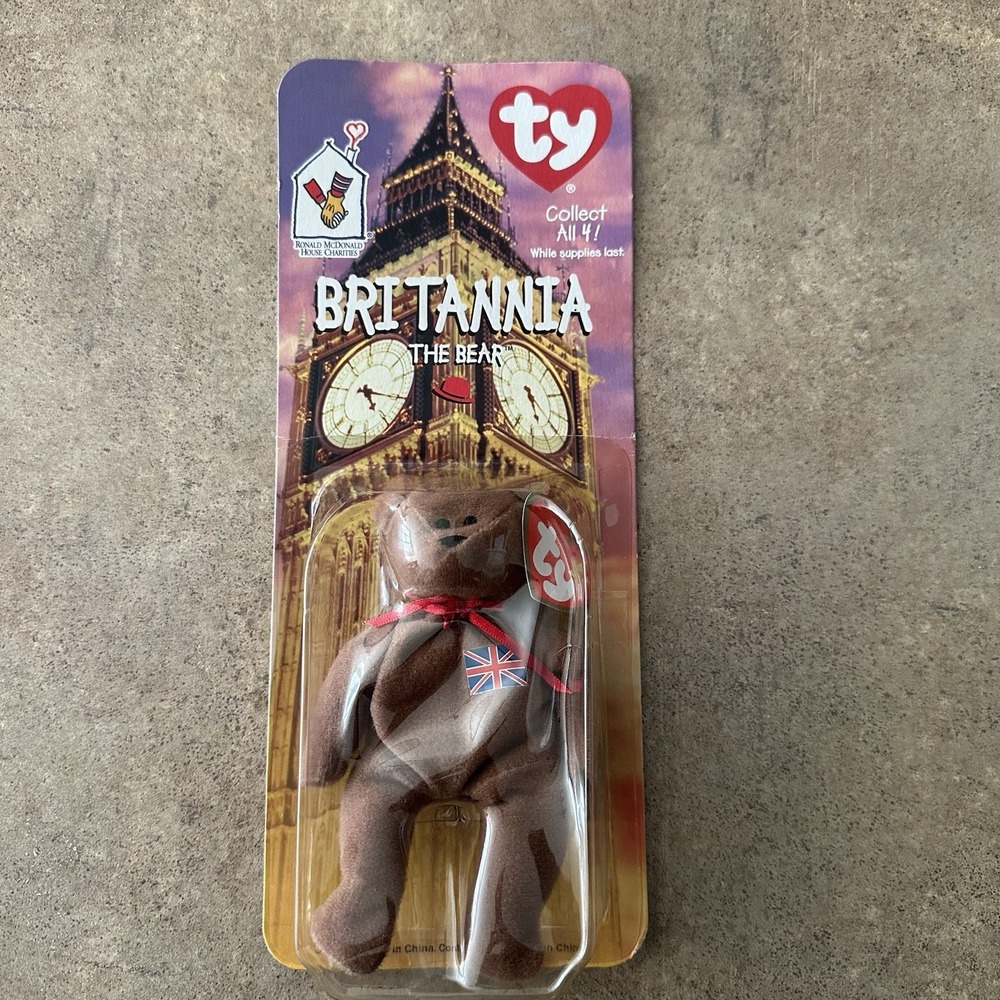 Beanie Baby McDonalds TY  Britannia The Bear With Rare Tag Errors 1993, Oakbrook